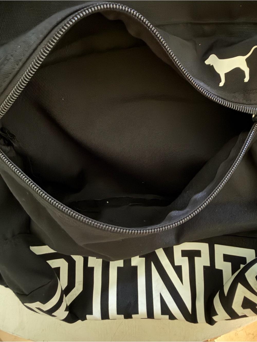 Victoria's Secret PINK Black Logo Backpack with multiple compartments. LIKE NEW - Picture 9 of 9